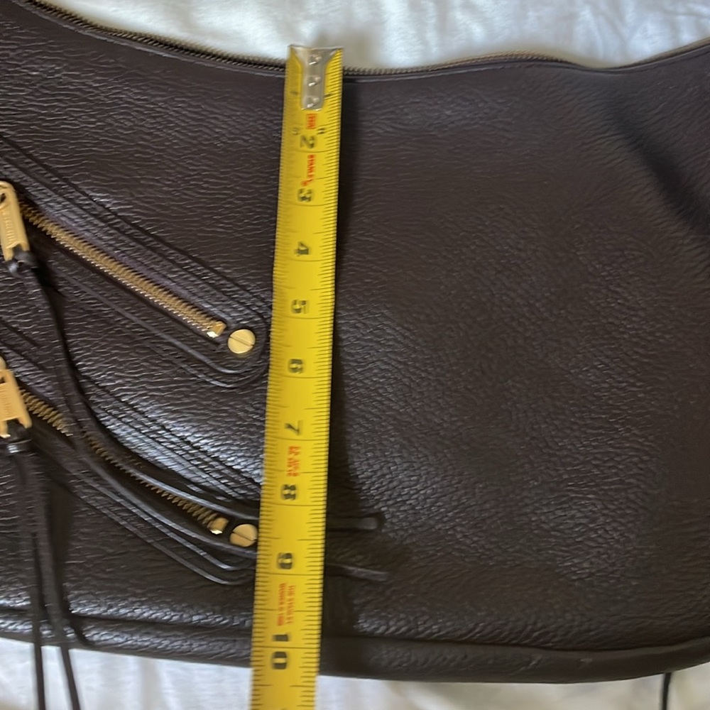 Alexis Hudson dark brown shoulder purse w/tassles - Picture 6 of 9